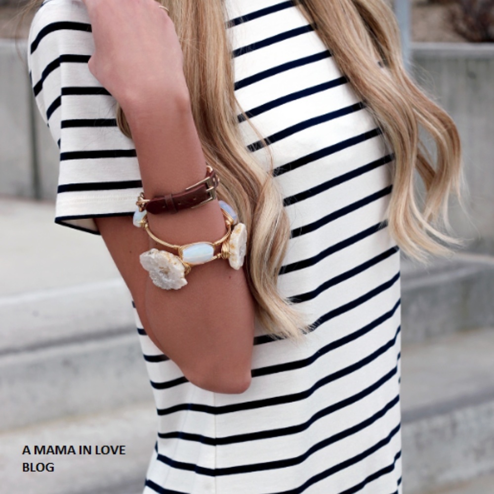 ROSE GOLD STONE BRACELET SET